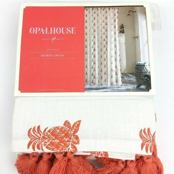 Opalhouse Bath Opalhouse Tassel Pineapple Fabric Shower Curtain